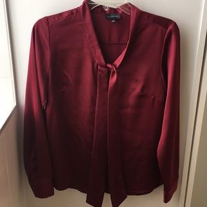 The Limited wine-colored blouse